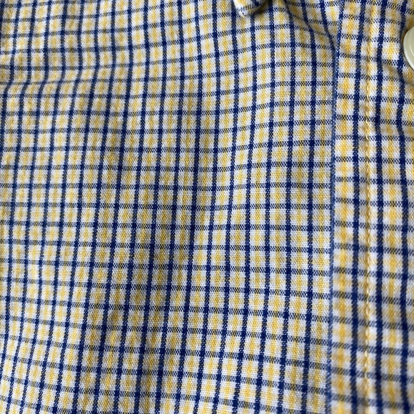 Brooks Brothers Long Sleeve Non-Iron Blue/Yellow Check 346 Original Polo Size M - Picture 5 of 7